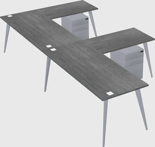 Modern l-shaped office desk