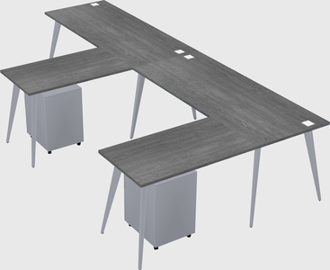 Modern l-shaped office desk