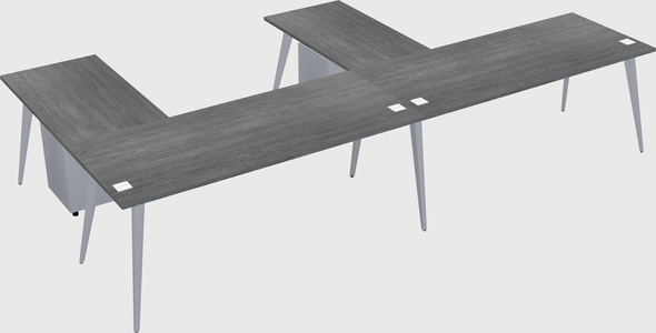 Modern l-shaped office desk