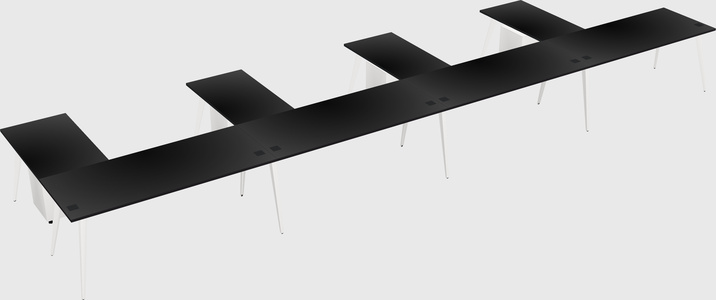 Modern l-shaped office desk