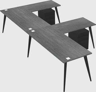 Modern l-shaped office desk