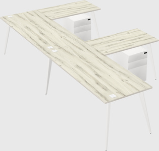 Modern l-shaped office desk
