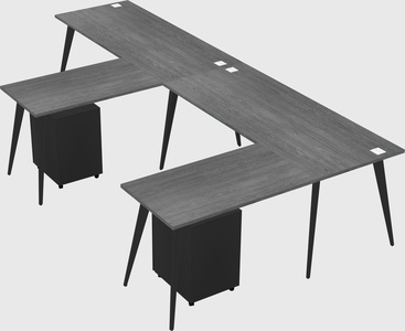 Modern l-shaped office desk
