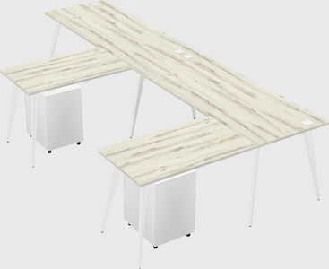 Modern l-shaped office desk