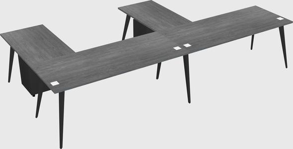 Modern l-shaped office desk