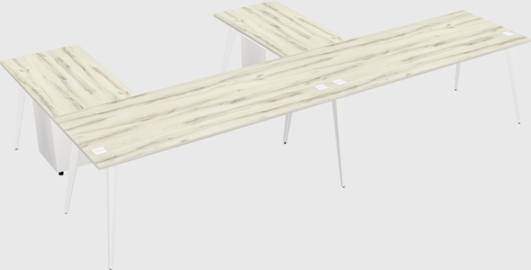Modern l-shaped office desk