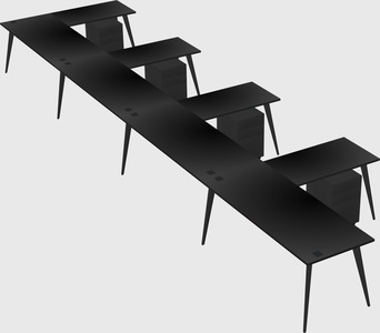 Modern l-shaped office desk