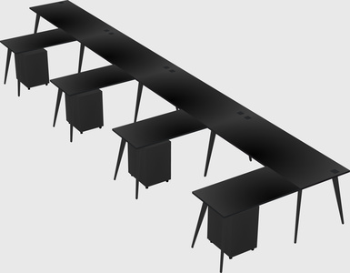 Modern l-shaped office desk