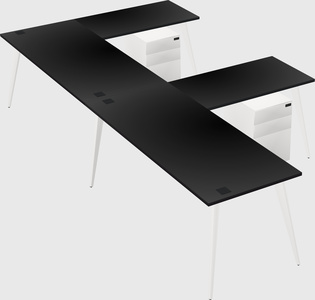 Modern l-shaped office desk