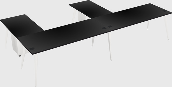 Modern l-shaped office desk