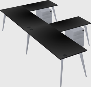 Modern l-shaped office desk