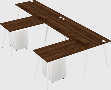 Modern l-shaped office desk