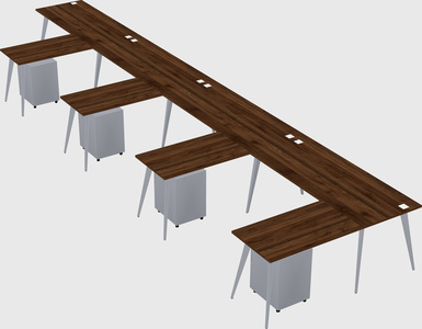 Modern l-shaped office desk