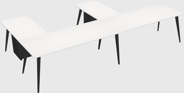 Modern l-shaped office desk