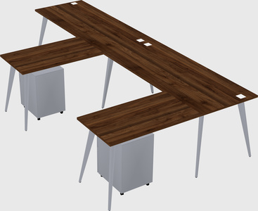 Modern l-shaped office desk