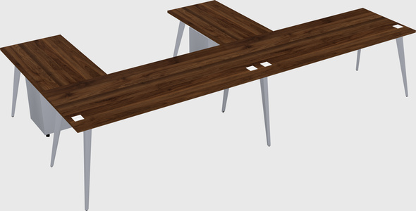 Modern l-shaped office desk
