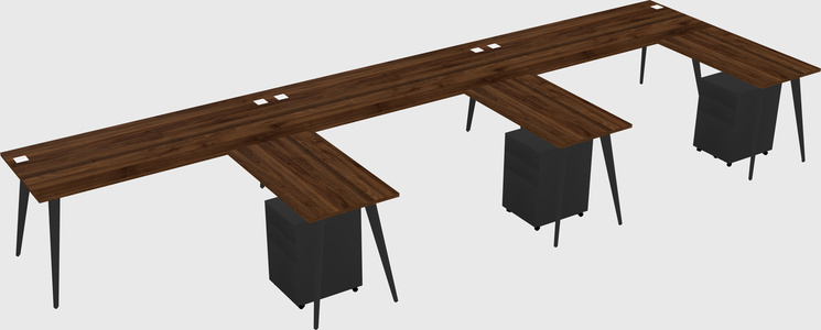Modern L-shaped Office Desk