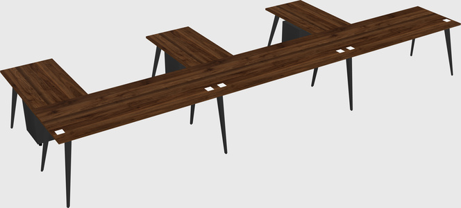 Modern l-shaped office desk