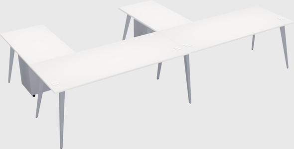 Modern l-shaped office desk