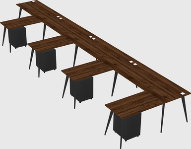 Modern l-shaped office desk