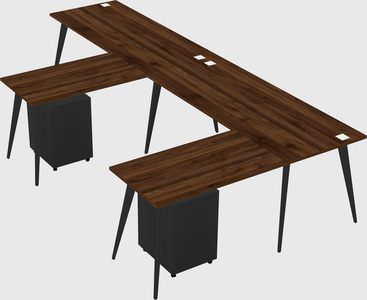 Modern l-shaped office desk