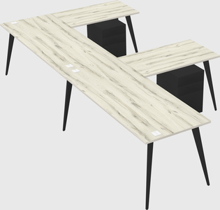 Modern l-shaped office desk