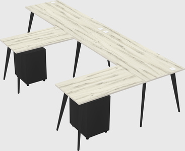 Modern l-shaped office desk