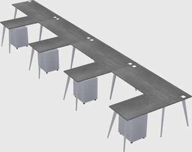 Modern l-shaped office desk