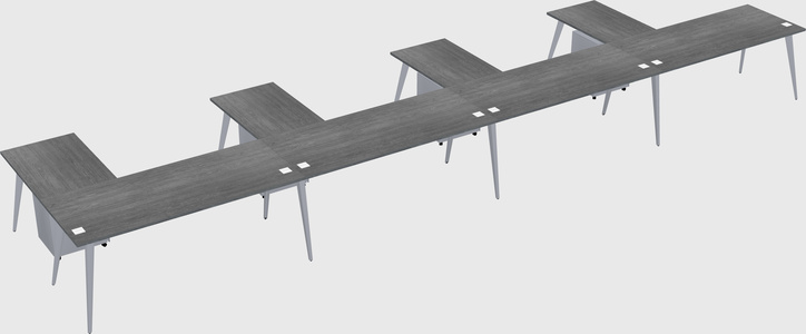 Modern l-shaped office desk