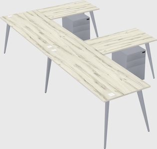 Modern l-shaped office desk