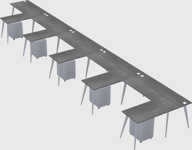 Modern l-shaped office desk