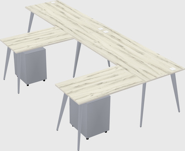 Modern l-shaped office desk
