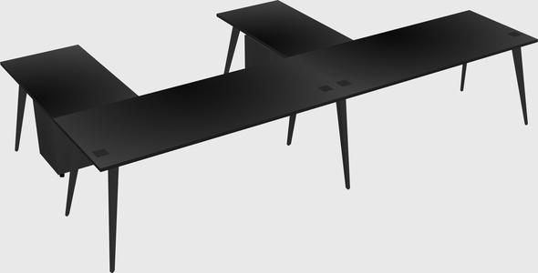 Modern l-shaped office desk