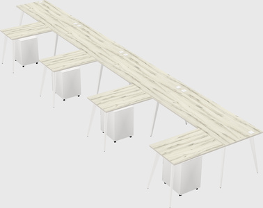 Modern l-shaped office desk