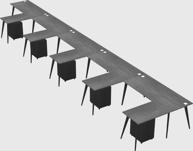 Modern l-shaped office desk