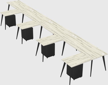 Modern l-shaped office desk