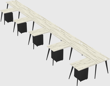 Modern l-shaped office desk