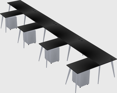 Modern l-shaped office desk