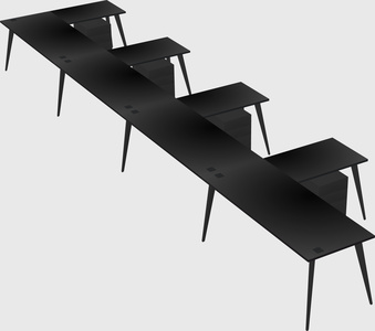 Modern l-shaped office desk