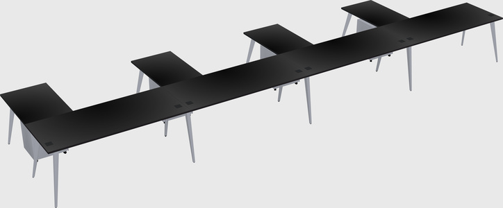 Modern l-shaped office desk
