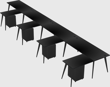 Modern l-shaped office desk