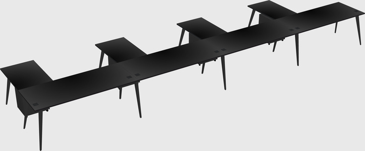 Modern l-shaped office desk