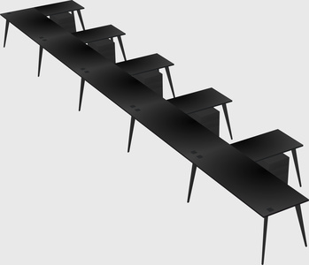 Modern l-shaped office desk