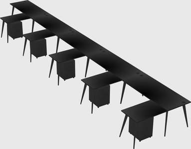 Modern l-shaped office desk