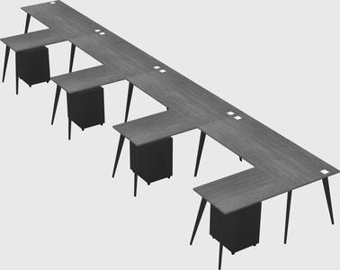 Modern l-shaped office desk