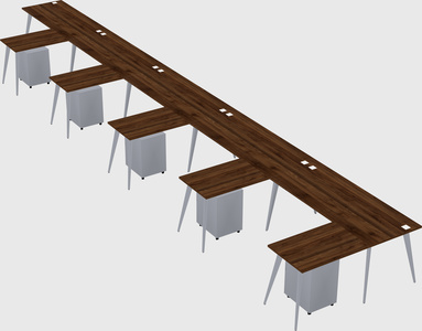 Modern l-shaped office desk