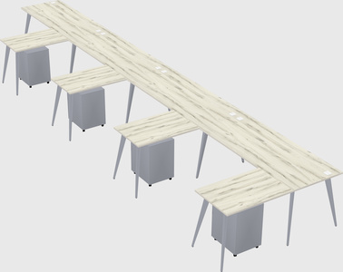 Modern l-shaped office desk