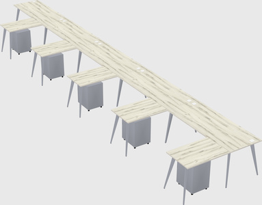 Modern l-shaped office desk