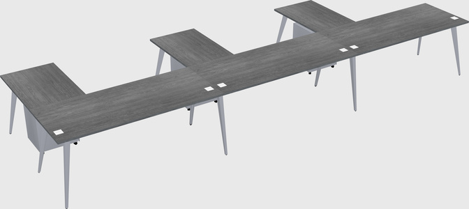 Modern l-shaped office desk