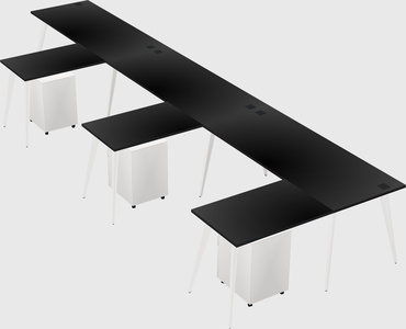 Modern l-shaped office desk